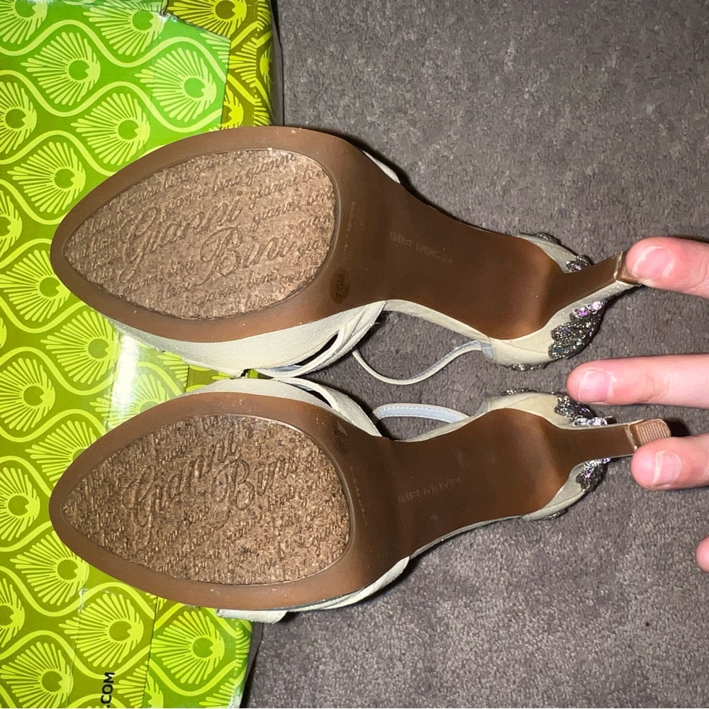 Gianni Bini Silver Strappy Heels - Picture 4 of 4